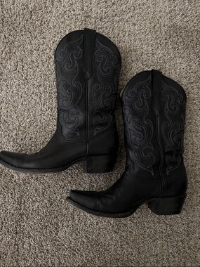 Women's Black Western Cowboy Boots